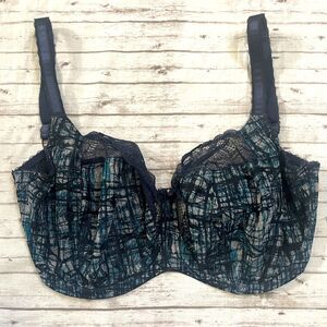 Panache Jasmine Balconette Underwire Bra Model 6951 Unlined Size 32J Blues